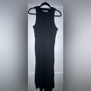 LOFT Black Sleeveless Maxi Dress